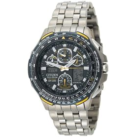 Citizen Men's Eco-Drive Blue Angels Skyhawk A-T Chronograph Titanium Watch #JY0050-55L