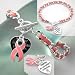 Breast Cancer Awareness ~ Bracelet Pink Ribbon w/Suede