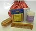 Spa Bath & Beauty Travel Set-Adorable Satin Silky Fabric Bag w/Beautiful Flora Emboridery. The Most Attractive Spa & Beauty Set,Contains All Natural to Pamper Your Heart.Wonderful Birthday,Corporate Gift