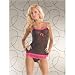 Seven 'til Midnight Open-back mesh cami & thong One Size Black