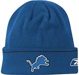 Reebok Detroit Lions Black Knit Beanie Cap