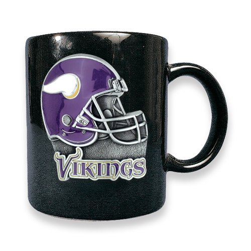 Minnesota Vikings 15oz Black Ceramic Mug