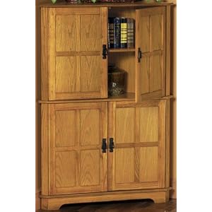 Craftsman 36w Corner Cabinet With Wood Doors, WOOD 36, LIGHT OAK