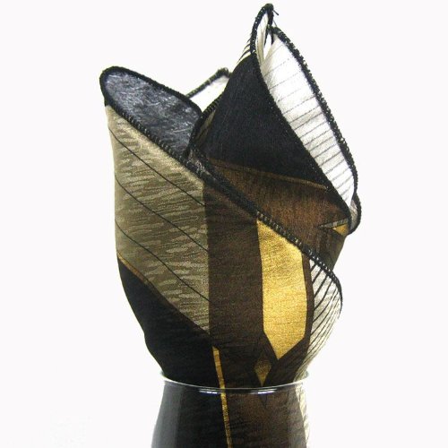 Black - Brown - Silk Pocket Square