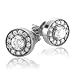 14k White Gold Cluster Diamond Earrings Studs (HI, SI-I, 0.62 carat)
