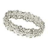 Silver Antiqued Celestial Stretch Filigree Bracelet