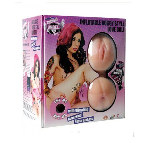 Best Price Wildfire Joanna Angel Inflatable Doggy Style Love Doll Vibrating Cyberskin, Vanilla