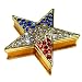 Objet D'Art Release #312 "Star Spangled Banner" USA Red, White and Blue Star Handmade Jeweled Metal & Enamel Trinket Box_s-1