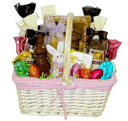Chocolate Easter Basket - Belgian Milk Chocolate Decadence - Large by A Bountiful Harvest