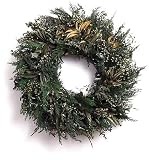 18 HANDMADE SHADES OF GREEN WREATH Preserved Chinkapin, Ocean Spray, Coyote Bush, Port Orford Cedar, Flax