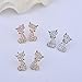 Lureme Cute Kitty Cat with Bow Tie Pave Crystal Gold Tone Stud Earrings for Women 02002063-2