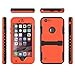 iPhone 6 Plus Waterproof Case, Caka Full-Body Underwater Waterproof Shockproof Dirtproof Durable Full Sealed Protection Case Cover With Kickstand For Apple Iphone 6 Plus 5.5 Inch Case (Orange)
