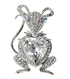 Crystal Mouse Swarovski Brooch Pin
