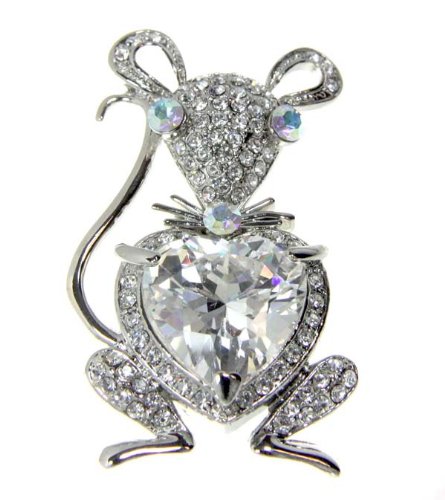 Click here to buy Crystal Mouse Swarovski Brooch Pin.
