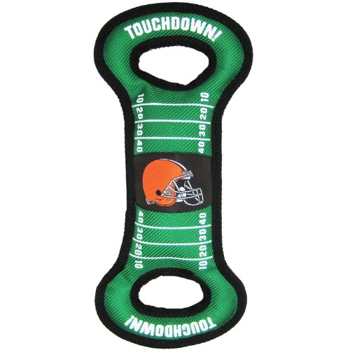 Detail image Pets First Cleveland Browns Pet Field Squeak Tug Toy
