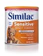 Similac Sensitive Infant Formula with Iron, Powder, Case of 6 Cans- each 1LB 9.7 Ounces