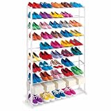 Lynk 145950 50-Pair Shoe Rack, White