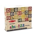 Melissa & Doug Wooden abc 123 Blocks
