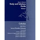 Click here to buy Calculus: Study And Solutions Guide Volume 1 Eight Edition by  Ron Larson.