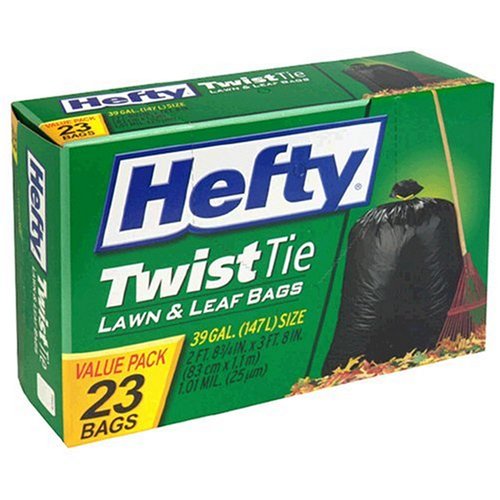 Hefty E2-0381 39-Gallon Twist Tie Lawn & Leaf Bags - 10 Count