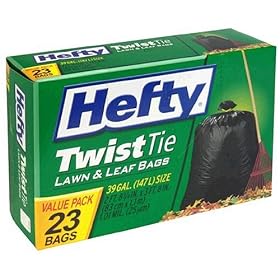 Hefty E2-0381 39-Gallon Twist Tie Lawn & Leaf Bags - 10 Count