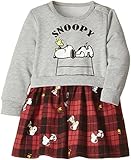 SNOOPY ドッキングワンピース スヌーピー 95㎝ レッド ガーゼ裏毛 90653
