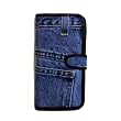Denim Wallet Crafted from Vintage Denim, 7" x 4"