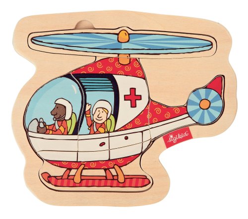 Sigikid 40281 - Alter 24+ - Holzpuzzle Helikopter