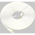 Fibrionic Netzwerk-Kabel Cat5e flach, wei�, 10m