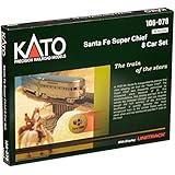 Kato USA Model Train Products Santa Fe Super Chief Car Set with Display Unitrack, 8-Piece