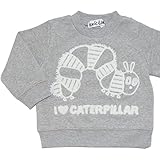 2016年 秋冬 はらぺこあおむし さがら刺しゅう 裏起毛トレーナー THE WORLD OF ERIC CARLE グレー◇80cm