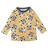 【H28年春物】 PuiPui(プイプイ) ミニ裏毛総柄長袖Tシャツ 90cm/YELLOW NO.PP-162198