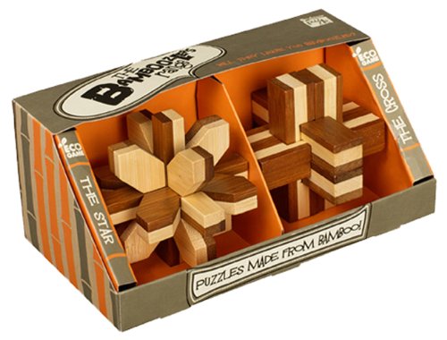 Bamboozler 2 Pc Classic Wooden Puzzle Gift Set
