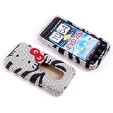 Smile Case Hello Kitty Zebra Bling Rhinestone Crystal Jeweled Snap on Full Cover Case for Sprint HTC EVO 3D (EVO3D-Zebra)