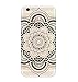 DECO FAIRY Compatible with iPhone 6 / 6s, Henna Flower Floral Black Mandala Lace Series PVC Hard Cover Case