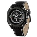 DETOMASO Herrenuhr Mugello Chronograph Leder SL1576C-BK