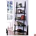 Five-tier Black Ladder Bookshelf