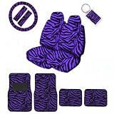 A Set of 2 Universal Fit Animal Print Low Back Bucket Seat Covers, Wheel Cover, 2... by MULTI_B