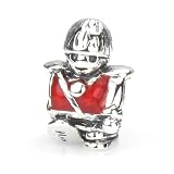 Moress British Royal Changing of The Guard, Red Enamel Solid Sterling Silver Charm Bead - 2012 Summer Olympics - London