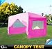 New Pink 10'x10' POP UP Wall Wedding Canopy Party Tent Gazebo With Carry Case