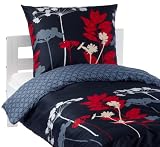 Kleine Wolke 6113901954 Bettw&auml;sche Barcelona / 155 x 220 cm + 80 x 80 cm / Anthrazit / 2-teilig