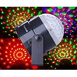 Supertech 7 Color Changing 3W RGB Crystal Magic Rotating Ball Effect Led Stage Lights For KTV Xmas Party Wedding Show Club Pub Disco DJ