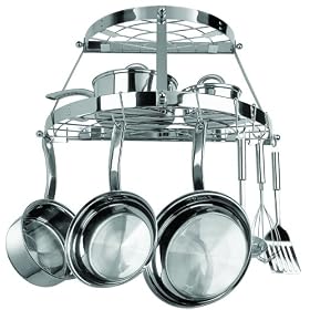 Range Kleen 2 Shelf Wall Mount Stainless Steel Pot Rack