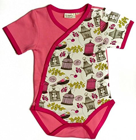 Origany Baby Girls' Tropical Bird Bodysuit 3-6M Pink