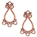 Bali Real Copper Teardrop Chandelier Earrings title=