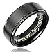 Cavalier Jewelers 8MM Men's Black Titanium Ring Wedding Band Engraved Forever Together