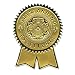 Gold Foil Certificate Seals, Excellence, 12 per Pack