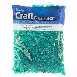 Faceted Beads, 8mm, Christmas Green, 480pc Pkg