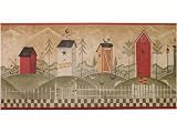 York Outhouse Scenic Wallpaper Border