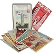 New York Cavallini Carte Postale tin of 18 assorted postcards (all different)